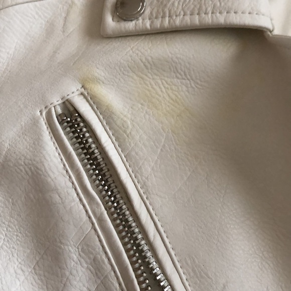 NWT Blanknyc White Embroider Leather Jacket Size M - Picture 13 of 14